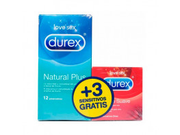 Imagen del producto Durex preservativo natural plus 12+3 sensitivo